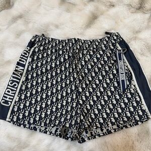 Dior Black and White Monogram Shorts